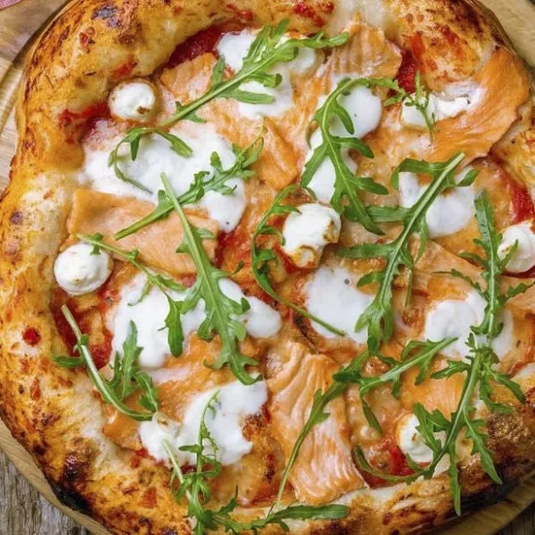 pizza al salmone