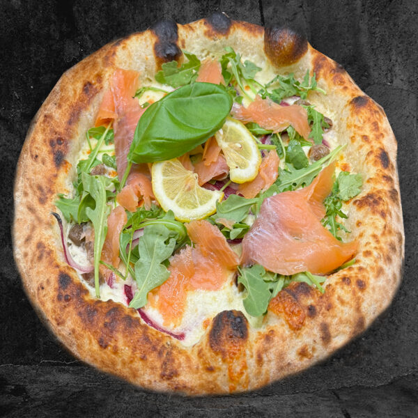 pizza al salmone