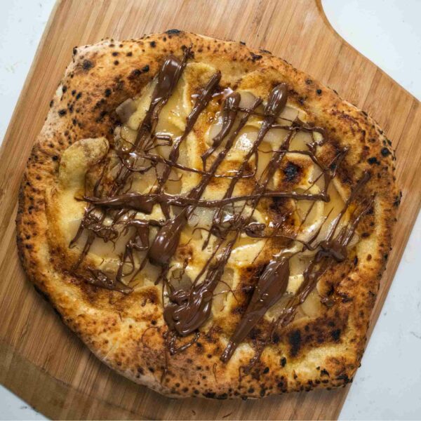 pizza nutella aux eclats d'amandes