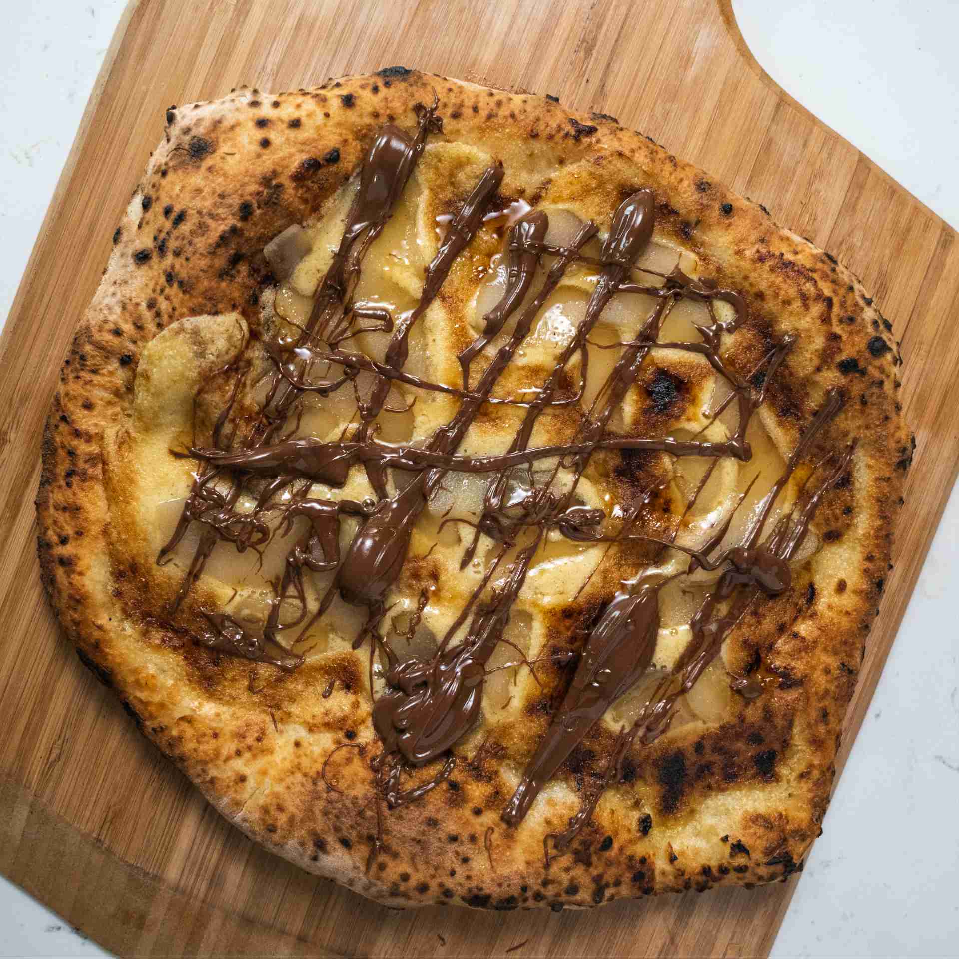 pizza nutella aux eclats d'amandes
