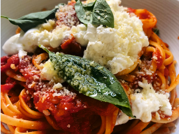 linguini al basilico & buratta